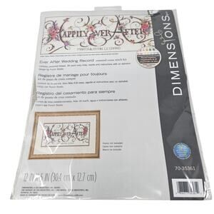 NEW Dimensions Ever After Wedding Record 12x5 in Cross Stitch Kit Personalized